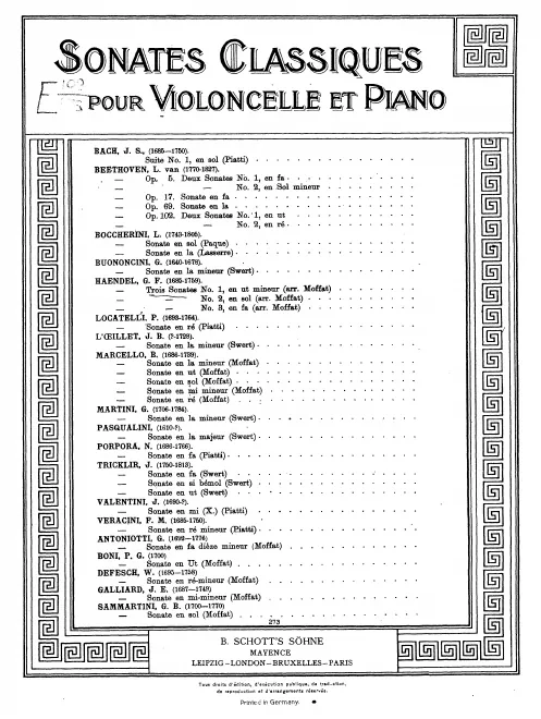 First page of Oboe Sonata in C minor