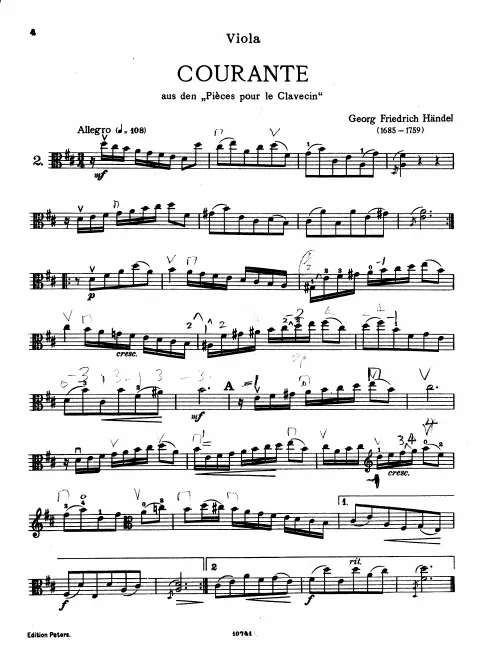 First page of Pièces à un et deux clavecins