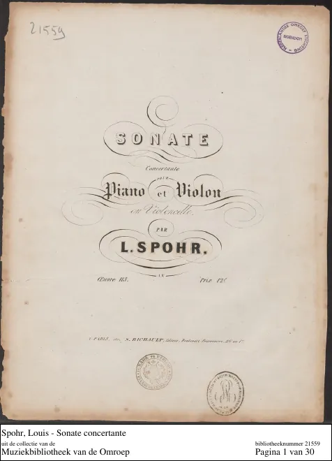 First page of Sonata No.4