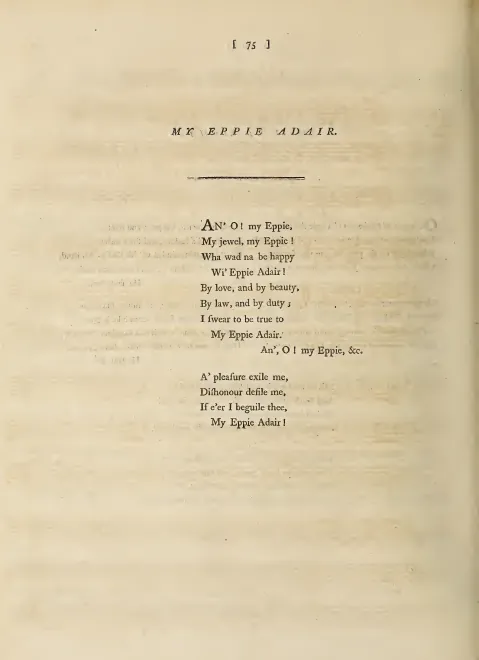 First page of Eppie Adair