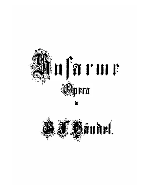 First page of Sosarme, re di Media