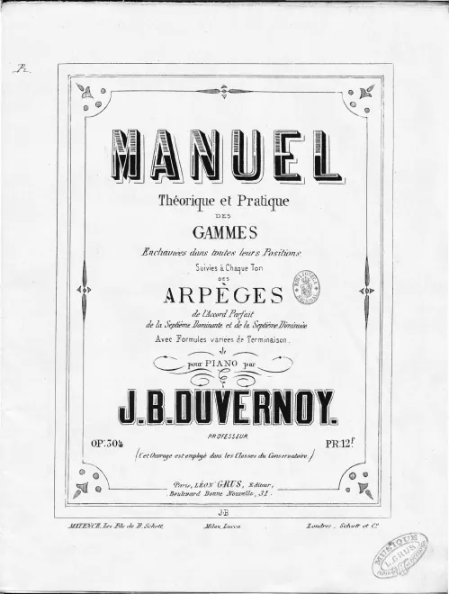 First page of Manuel théorique et pratique des gammes