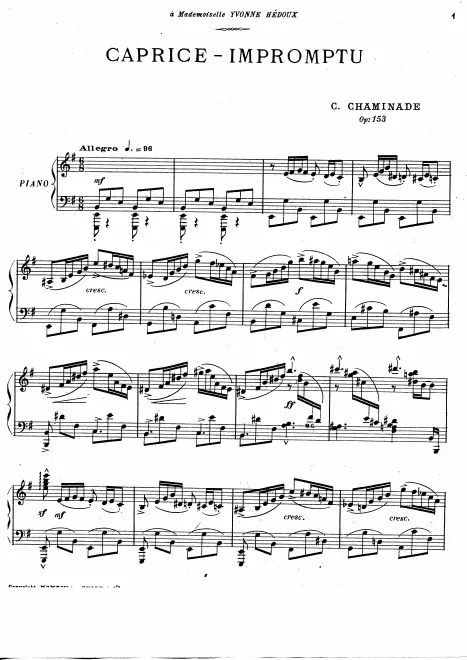 First page of Caprice-impromptu