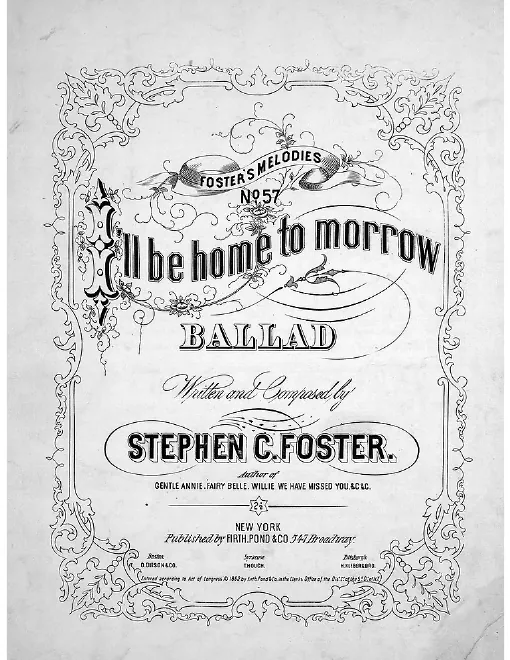 First page of I'll Be Home To-Morrow