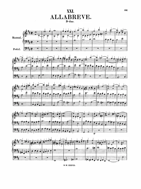First page of Alla breve in D major