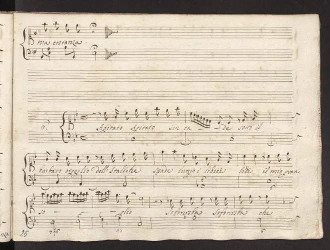 First page of Agitato sen cade