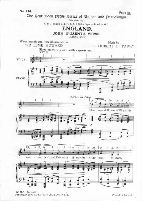First page of England