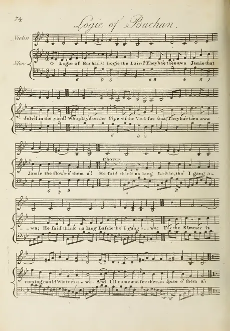 First page of Logie of Buchan, Hob.XXXIa:73