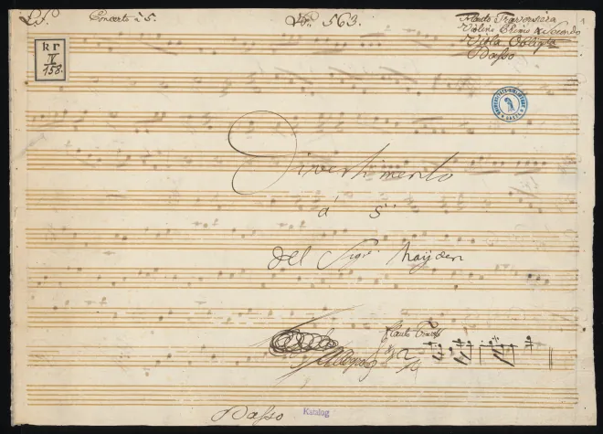 First page of Divertimento in D major