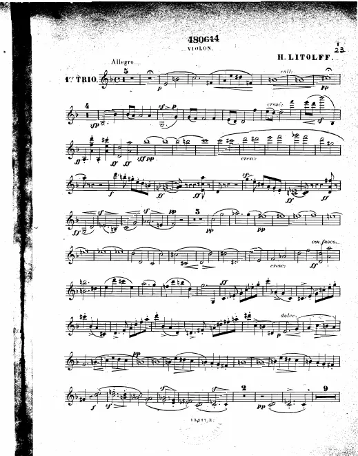 First page of Piano Trio No.1