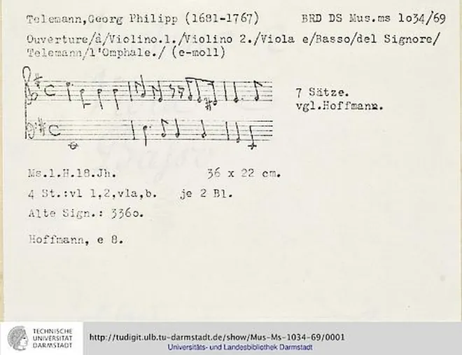 First page of Suite in E minor
