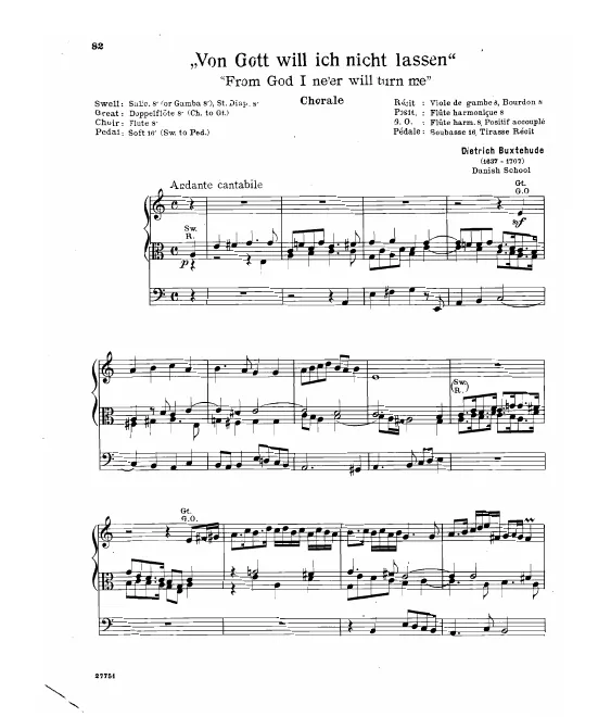 First page of Von Gott will ich nicht lassen
