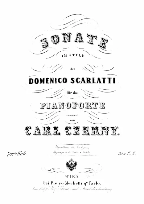 First page of Sonata in the Style of Domenico Scarlatti