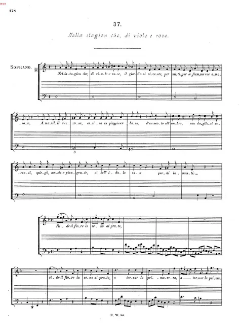 First page of Nella stagion che di viole e rose