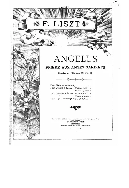 First page of Années de Pèlerinage III