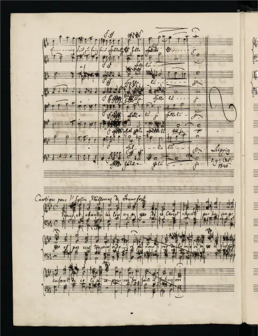First page of Cantique pour l’église Wallonne de Francfort