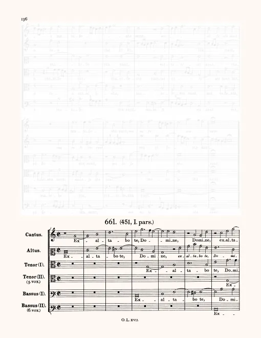 First page of Exaltabo te Domine