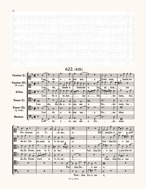 First page of Lauda anima mea Dominum