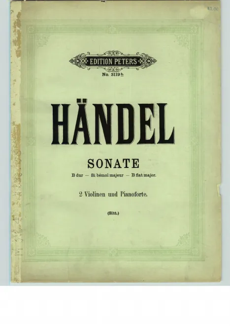 First page of Trio Sonata in B-flat major