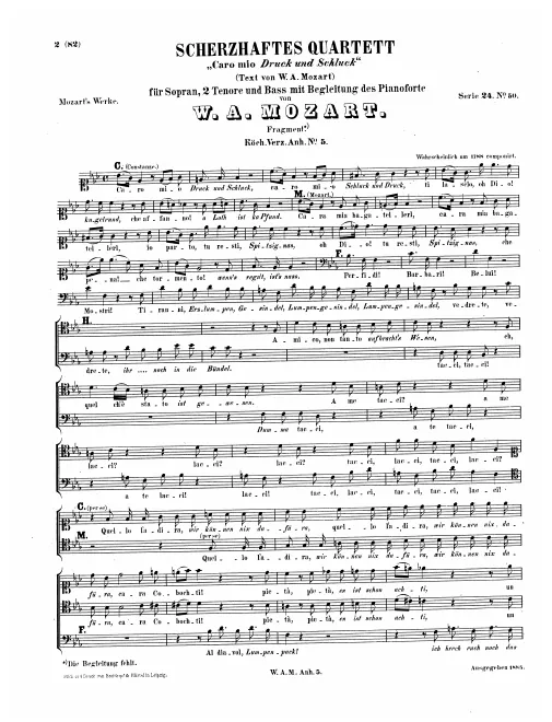 First page of Caro mio Druck und Schluck