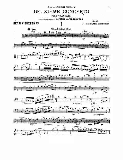 First page of Cello Concerto No.2