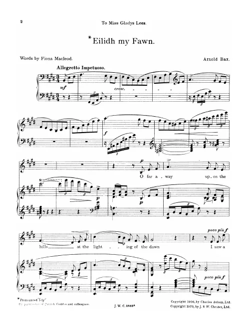 First page of A Celtic Song Cycle