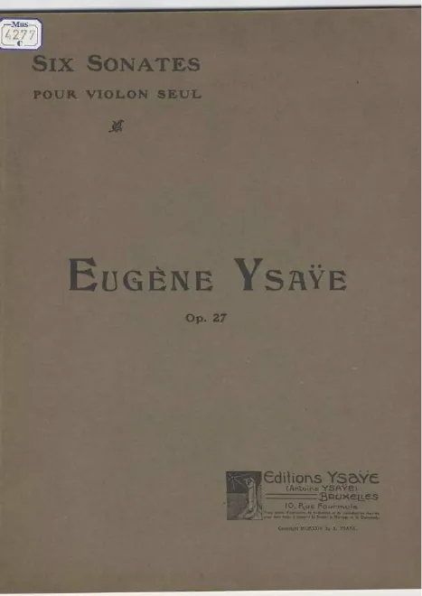 First page of 6 Sonatas for Solo Violin