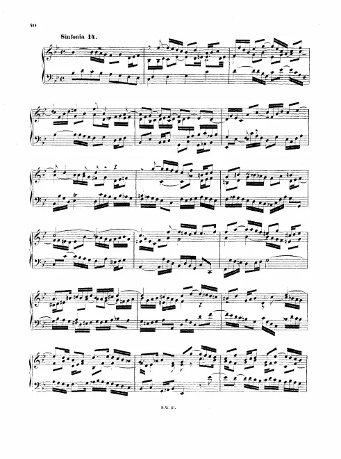 First page of Sinfonia in B-flat major