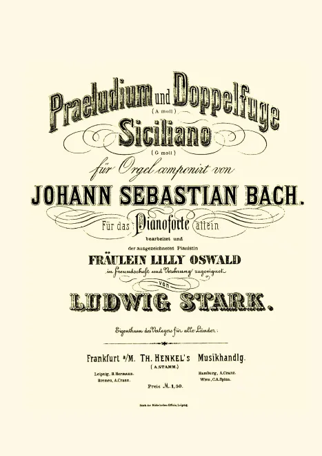First page of Prelude and Fugue in A minor