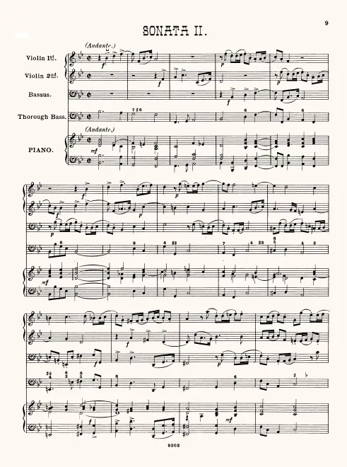 First page of Trio Sonata in B-flat major
