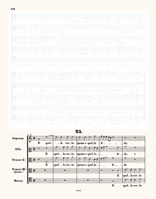 First page of E quella certa speme