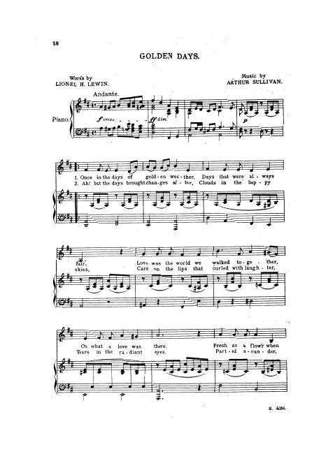 First page of Golden Days