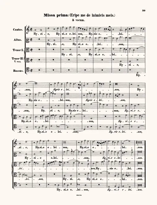 First page of Missa prima