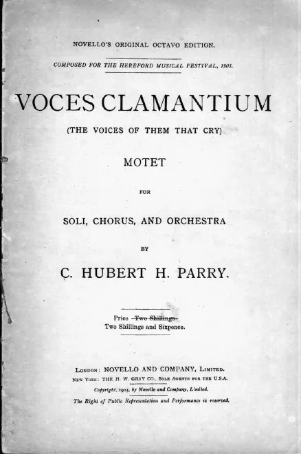 First page of The Voices of Them that Cry
