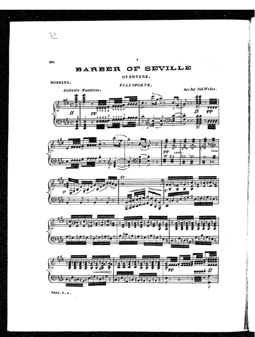 First page of Il barbiere di Siviglia