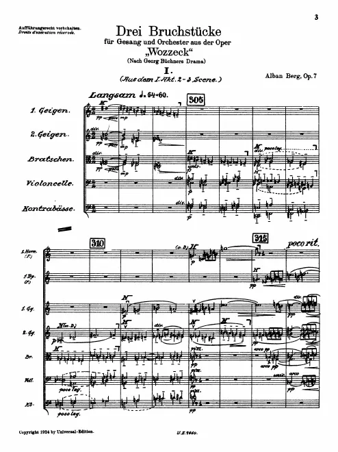 First page of Wozzeck