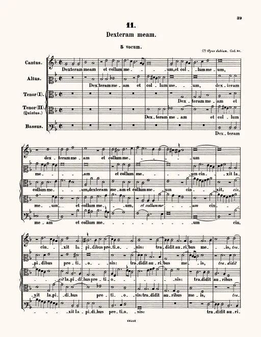 First page of Dexteram meam