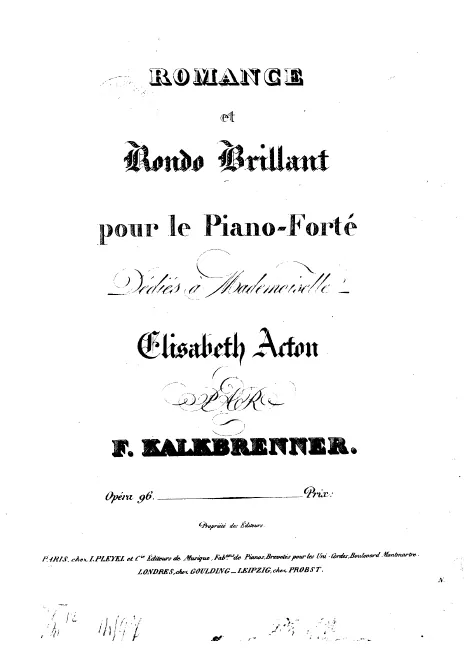 First page of Romance et Rondo brillant