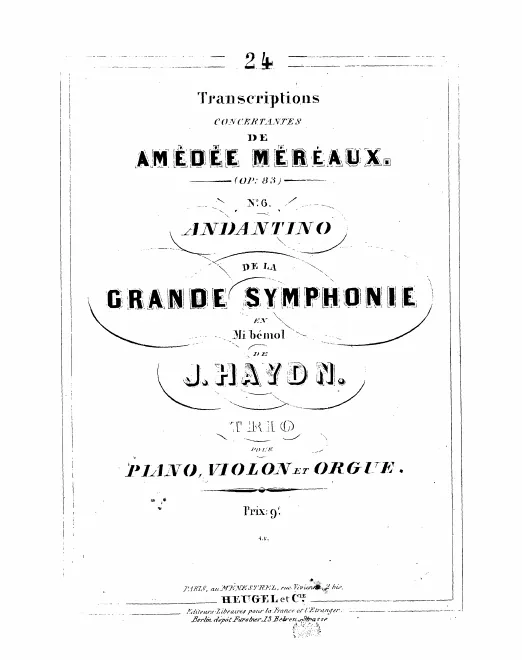 First page of Symphony No.103 in E-flat major