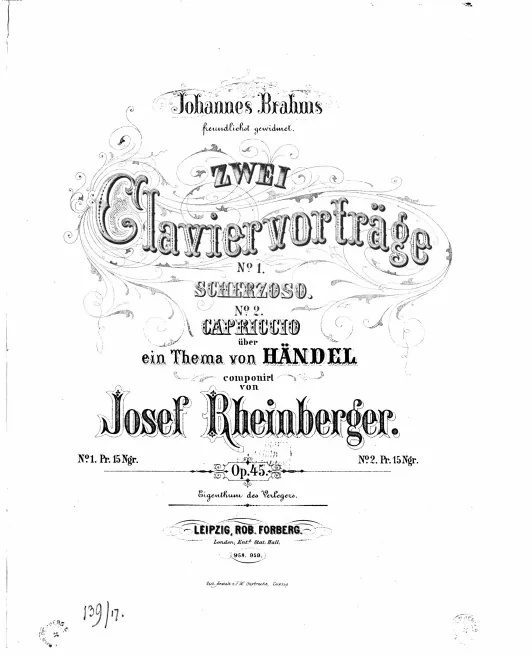 First page of 2 Klaviervorträge