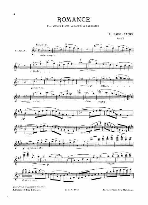 First page of Romance