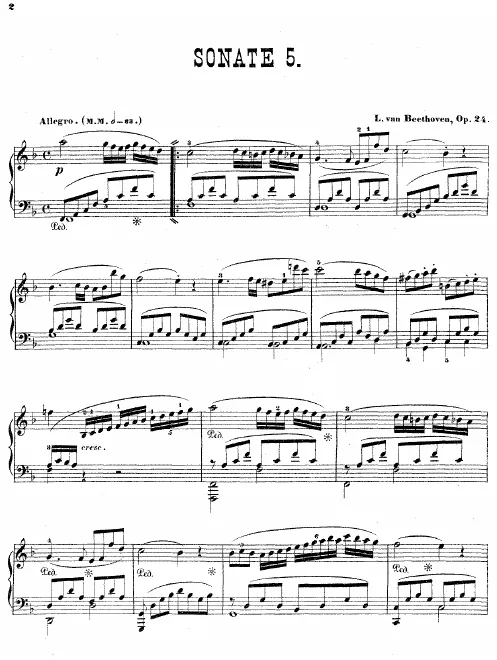 First page of Violin Sonata No.5 in F major