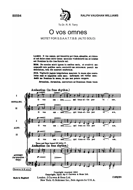 First page of O vos omnes