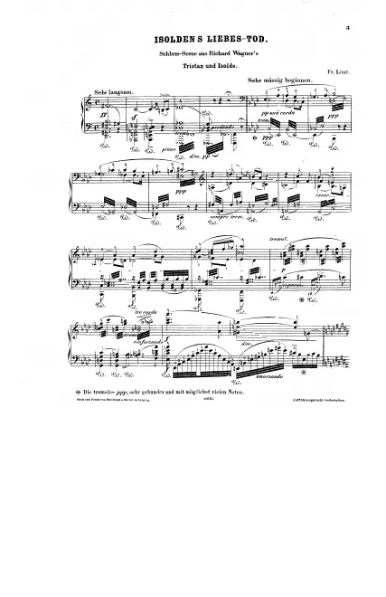 First page of Tristan und Isolde