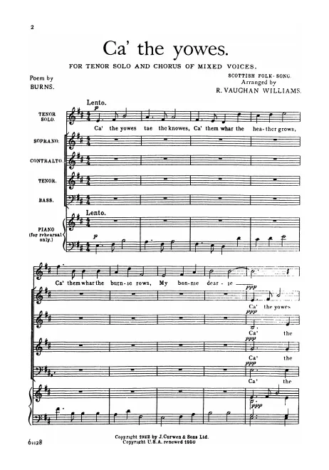 First page of Ca' the Yowes