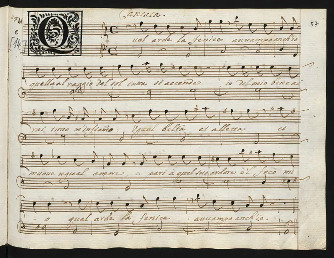 First page of Qual arde la Fenice