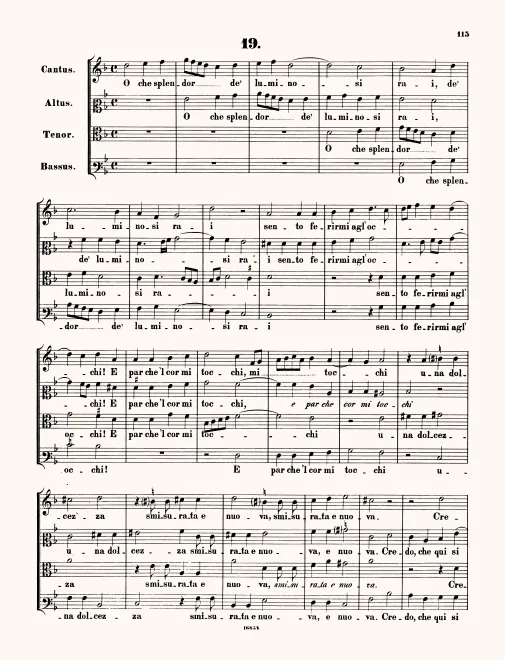 First page of O che splendor