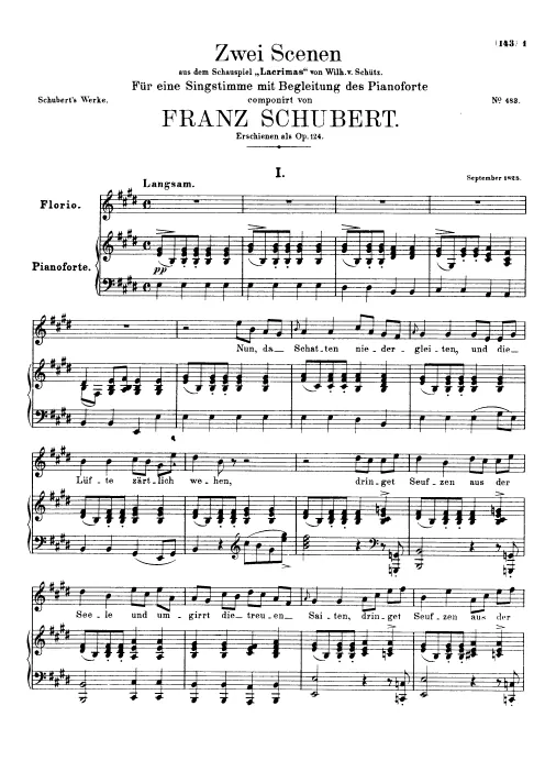 First page of Zwei Szenen as dem Schauspiel 'Lacrimas'