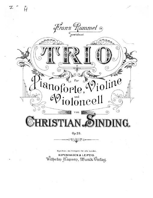 First page of Piano Trio No.1