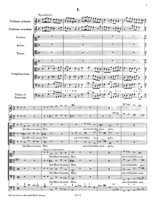 First page of Der Herr ist mein Hirt